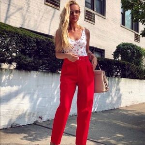 Zara Red Trousers